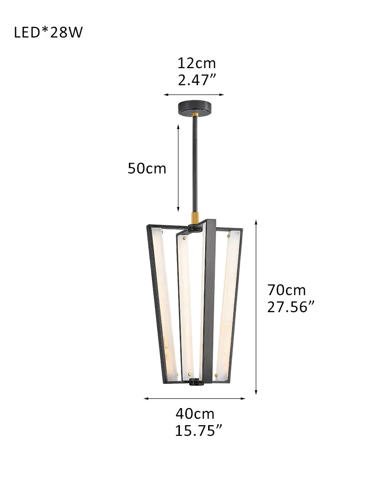 Aged Brass/Black LED Arm Edgemere Cage Collection Linear Pendants Light 16" - Image 14