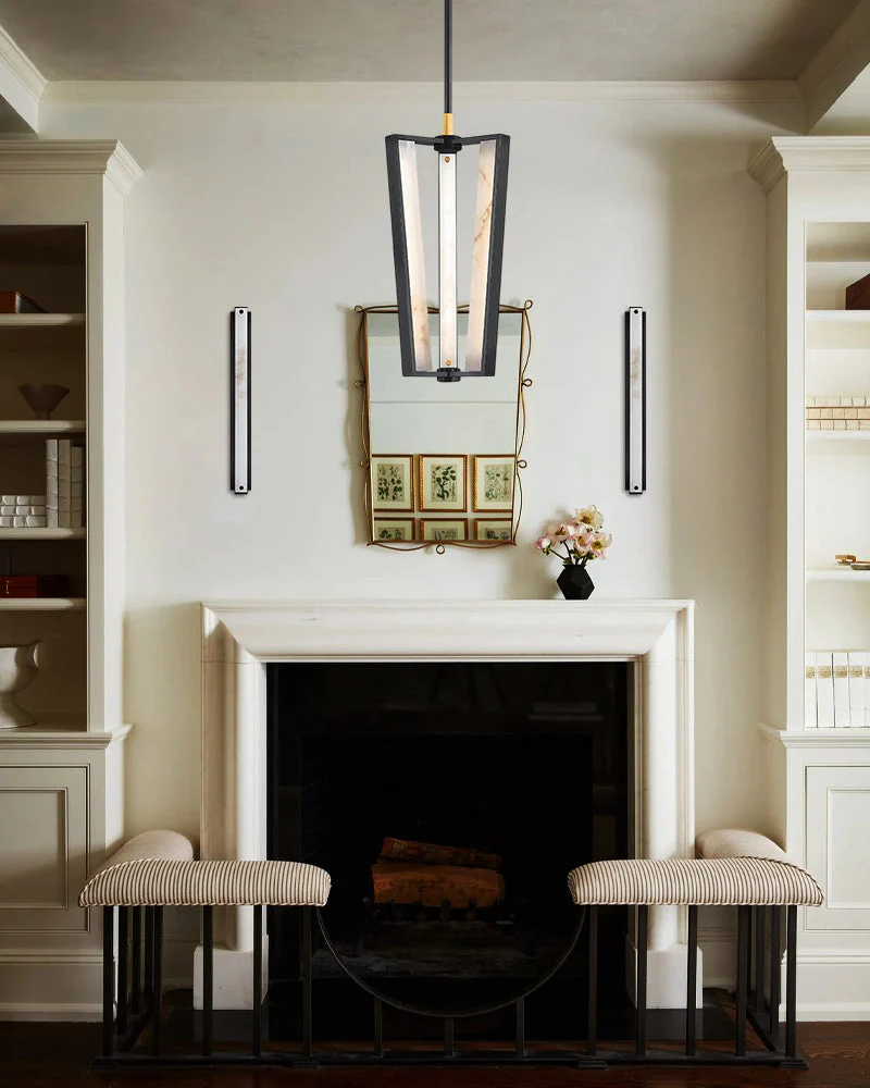 Aged Brass/Black LED Arm Edgemere Cage Collection Linear Pendants Light 16" - Image 3