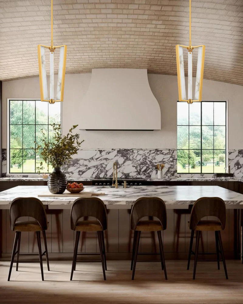 Aged Brass/Black LED Arm Edgemere Cage Collection Linear Pendants Light 16" - Image 4