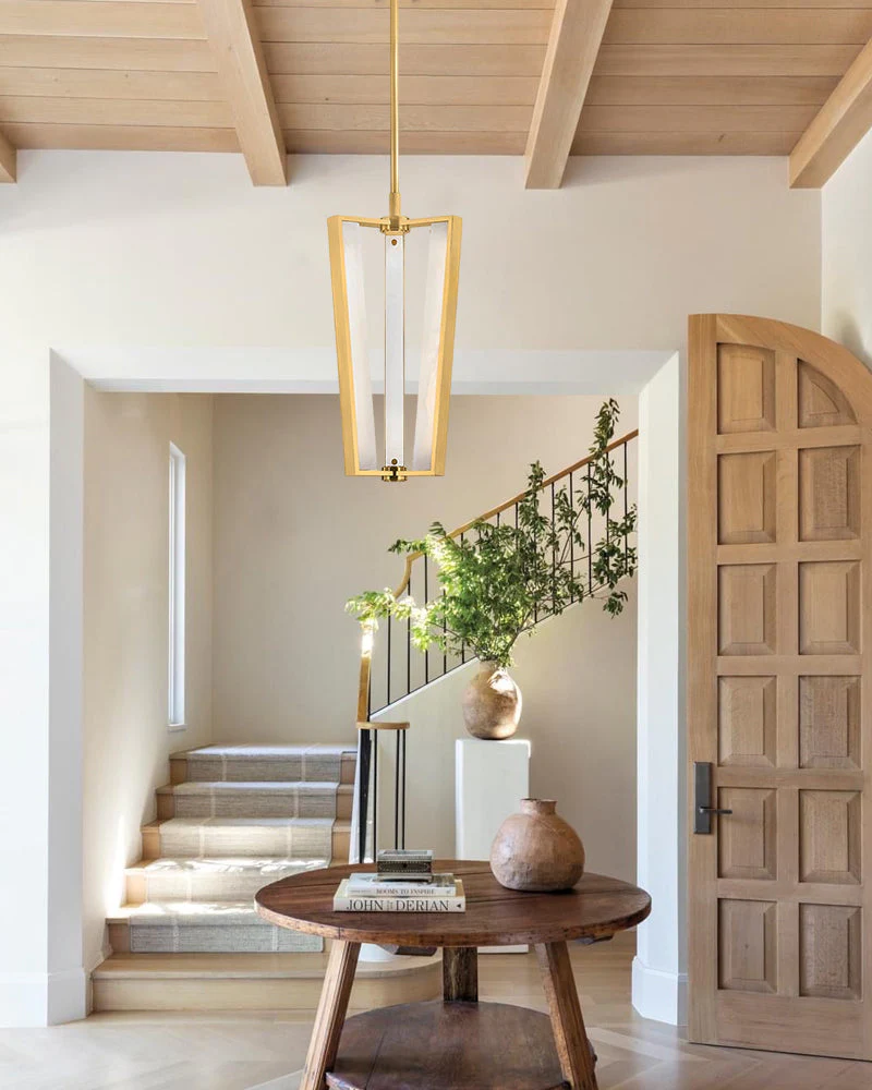 Aged Brass/Black LED Arm Edgemere Cage Collection Linear Pendants Light 16" - Image 6