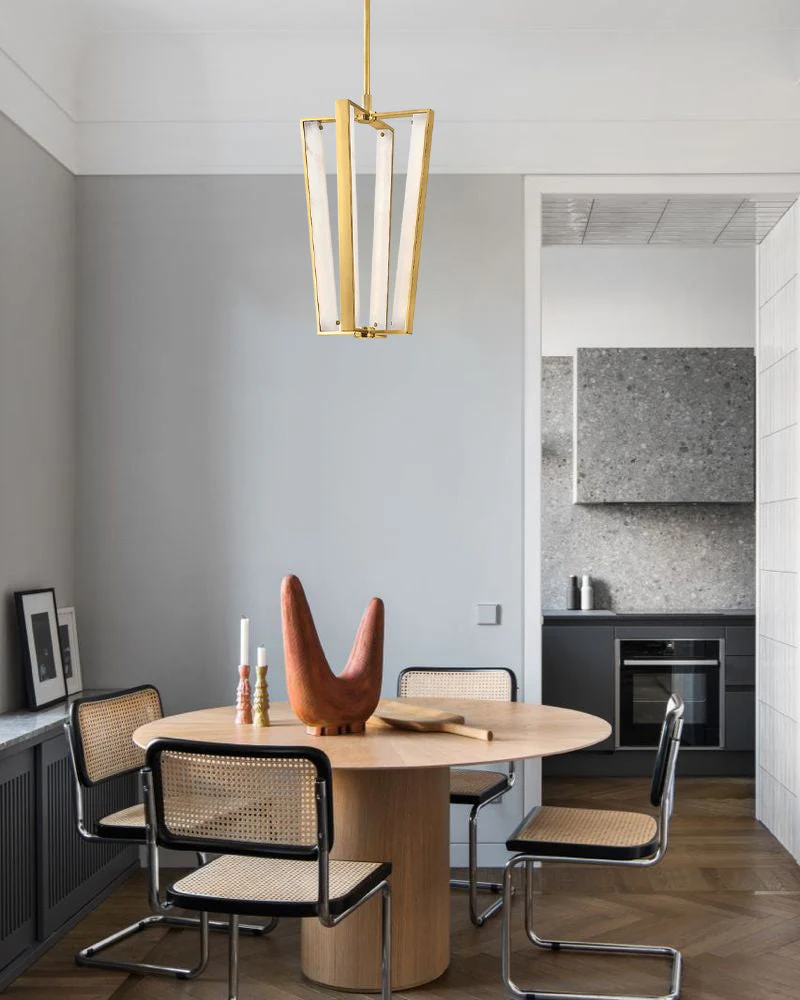 Aged Brass/Black LED Arm Edgemere Cage Collection Linear Pendants Light 16" - Image 8