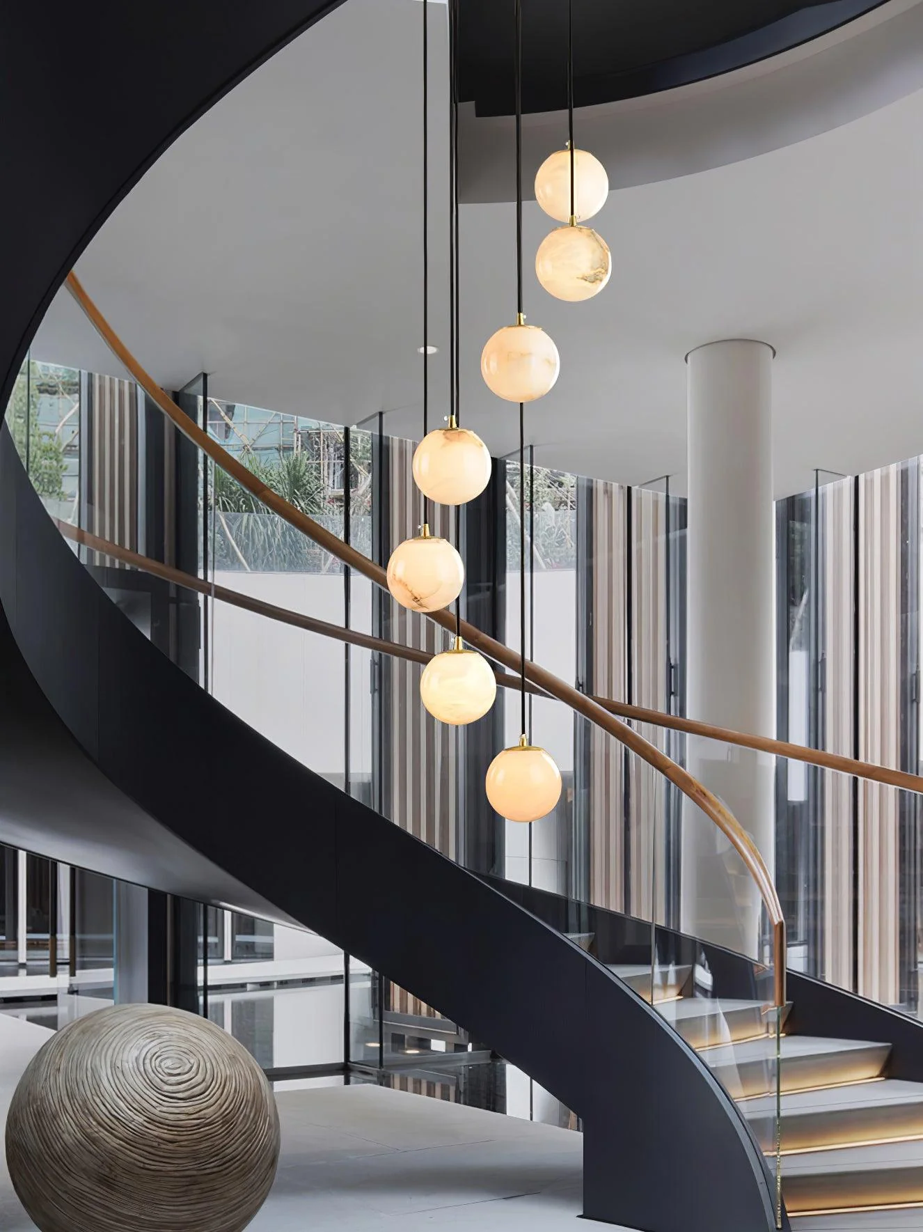 Alabaster Balls Cluster Chandelier - Image 12