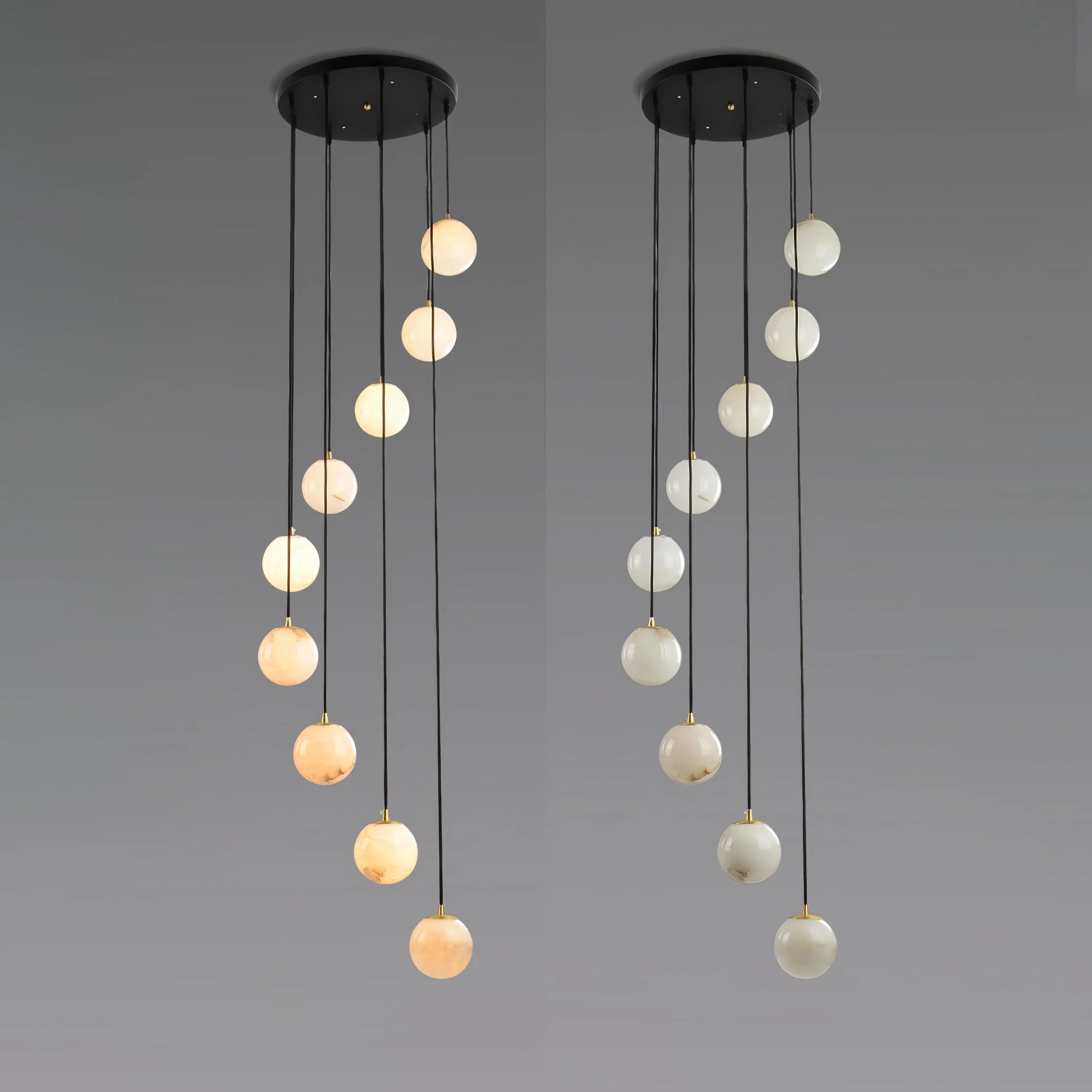 Alabaster Balls Cluster Chandelier - Image 14