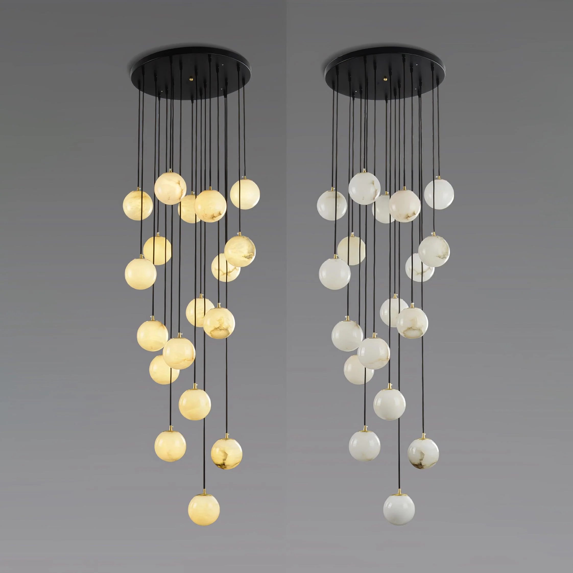 Alabaster Balls Cluster Chandelier - Image 15