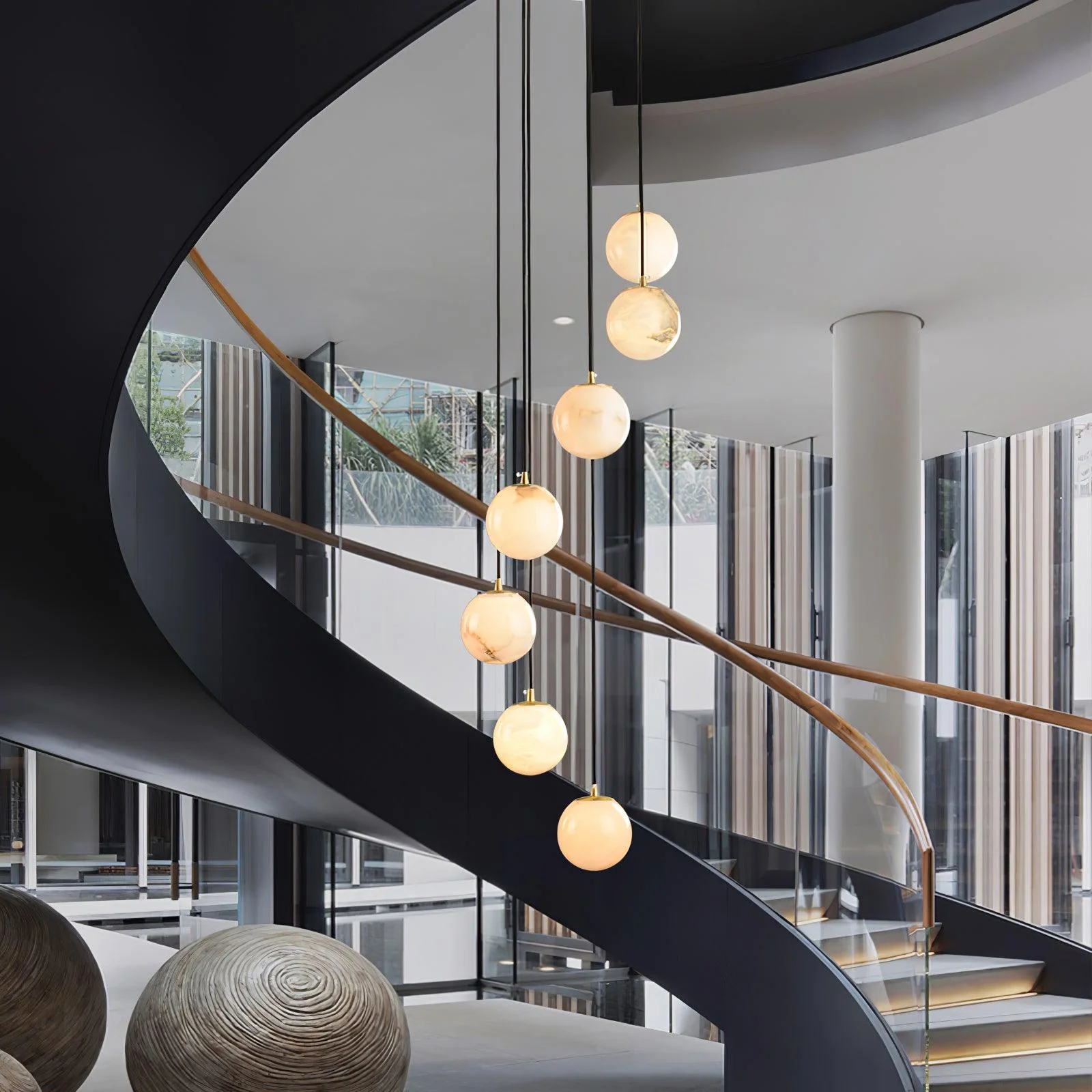 Alabaster Balls Cluster Chandelier - Image 23