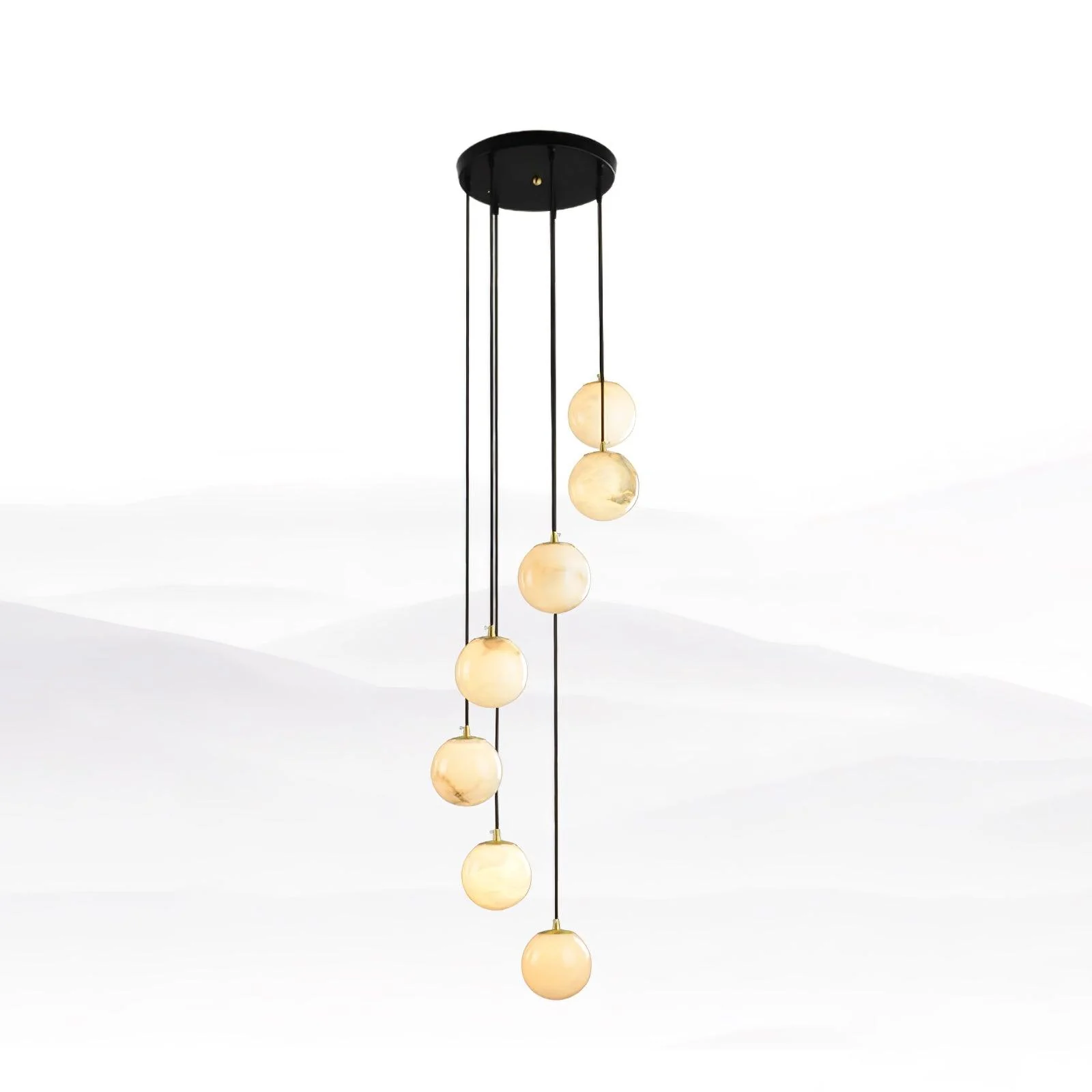Alabaster Balls Cluster Chandelier - Image 26
