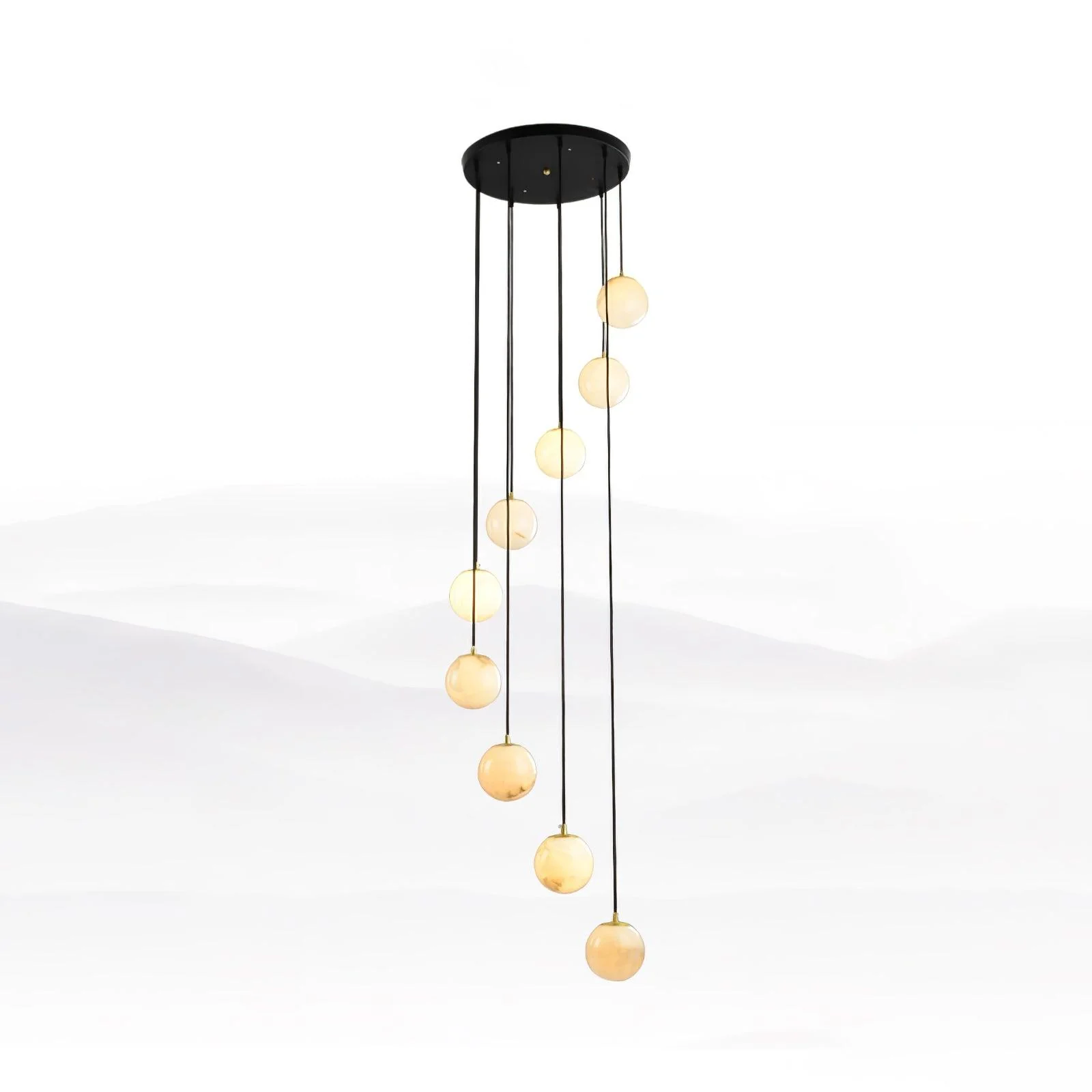 Alabaster Balls Cluster Chandelier - Image 27