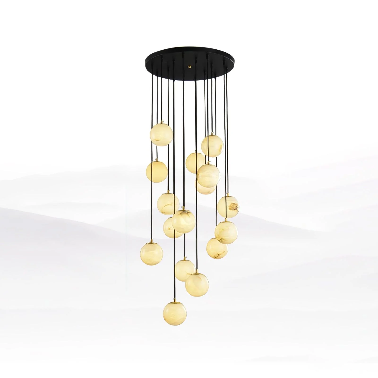 Alabaster Balls Cluster Chandelier - Image 28