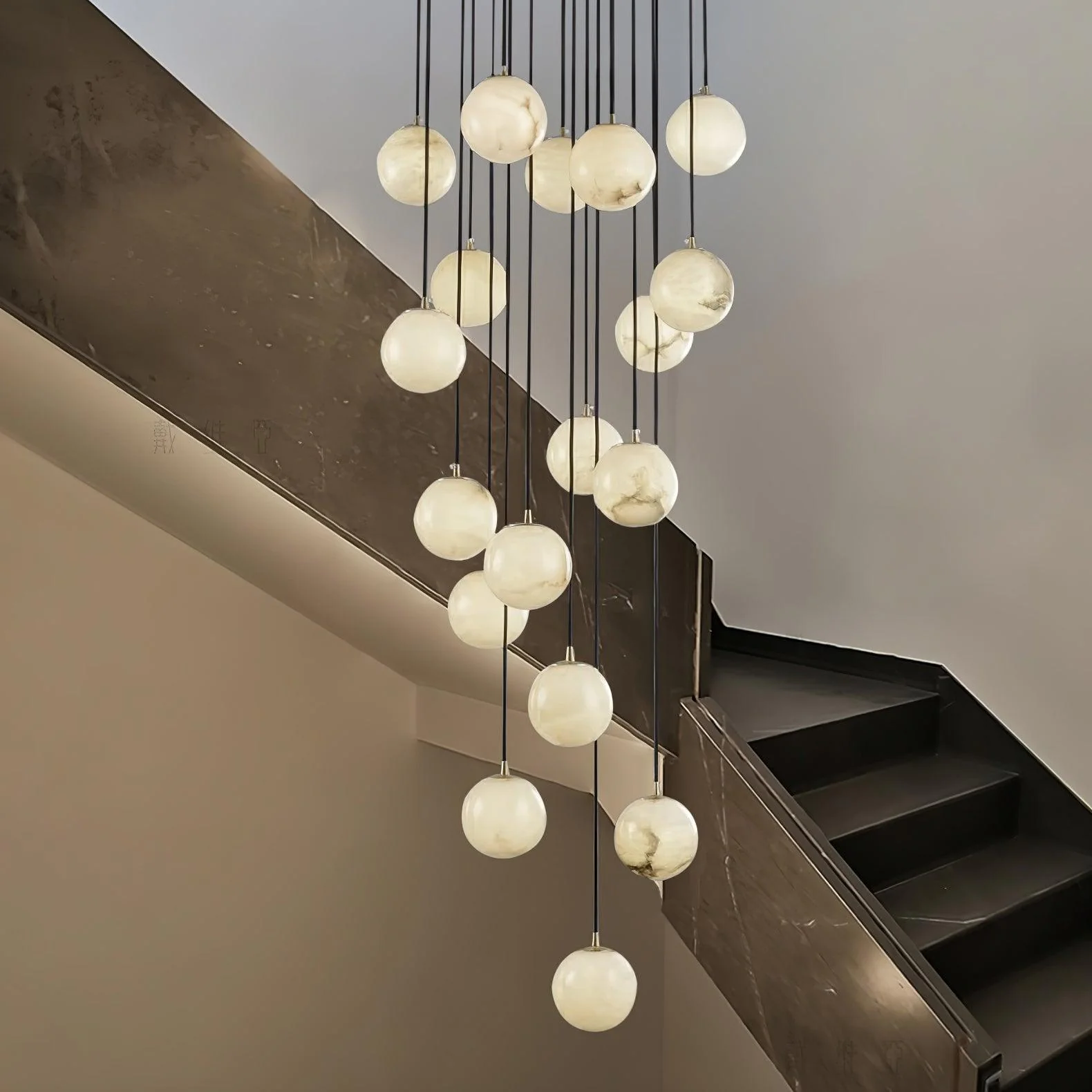 Alabaster Balls Cluster Chandelier - Image 3