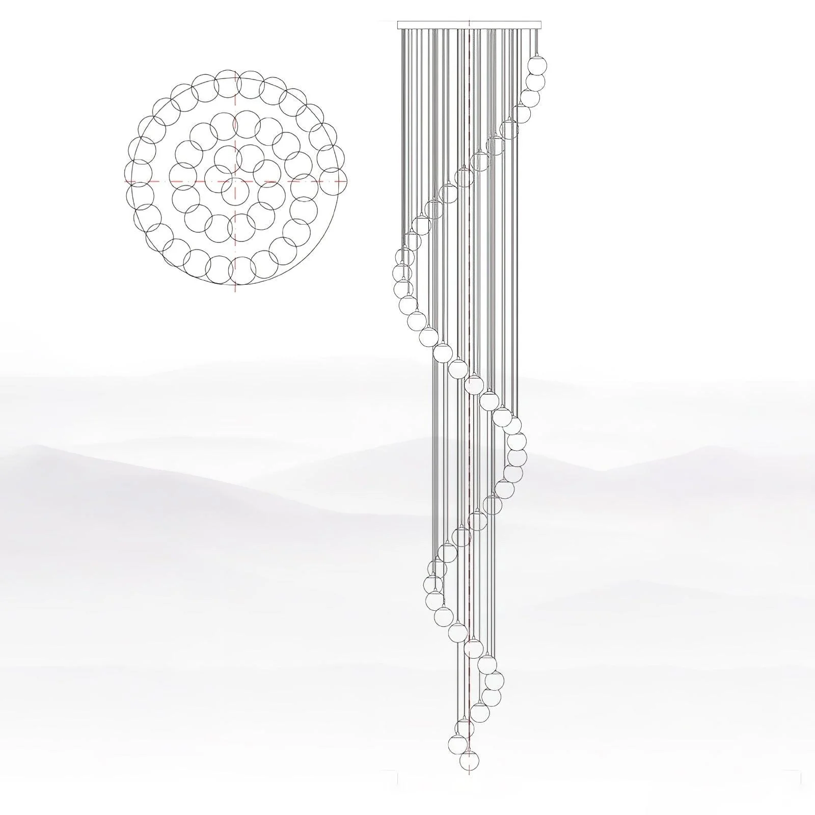 Alabaster Balls Cluster Chandelier - Image 36