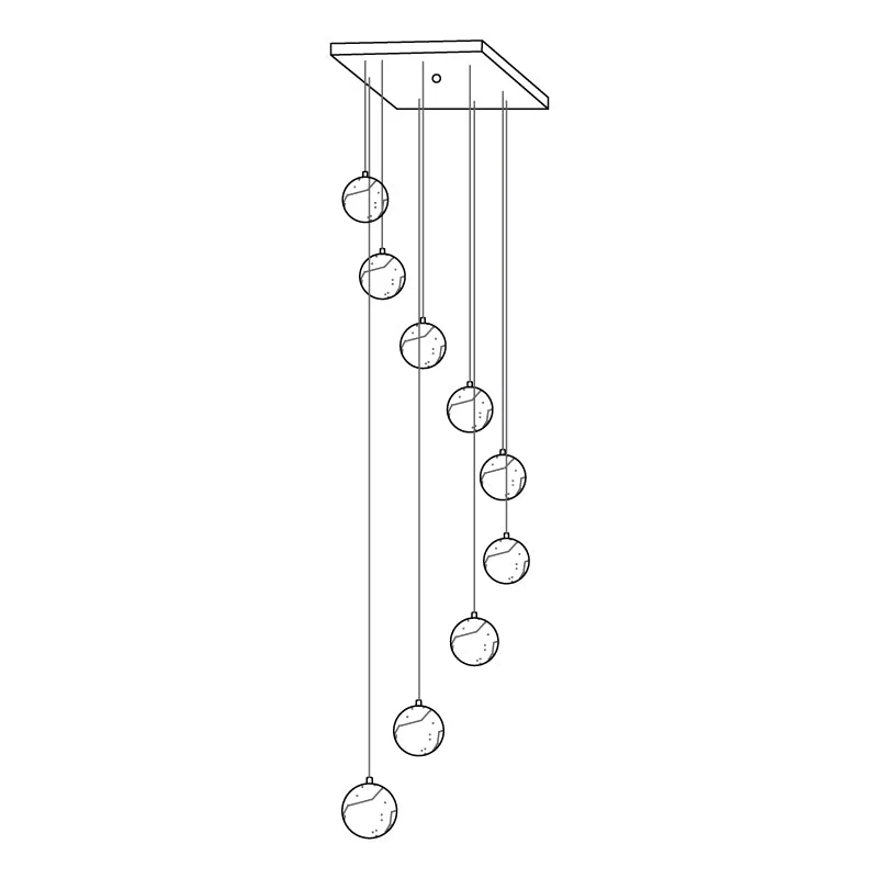 Alabaster Balls Cluster Chandelier - Image 43