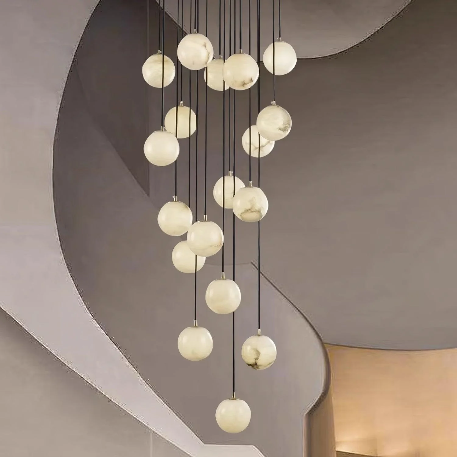 Alabaster Balls Cluster Chandelier - Image 6