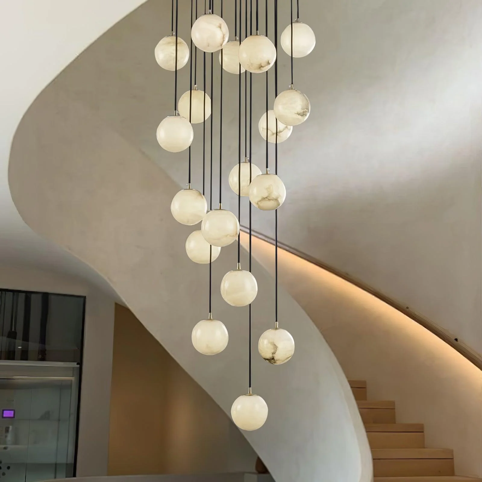 Alabaster Balls Cluster Chandelier - Image 7