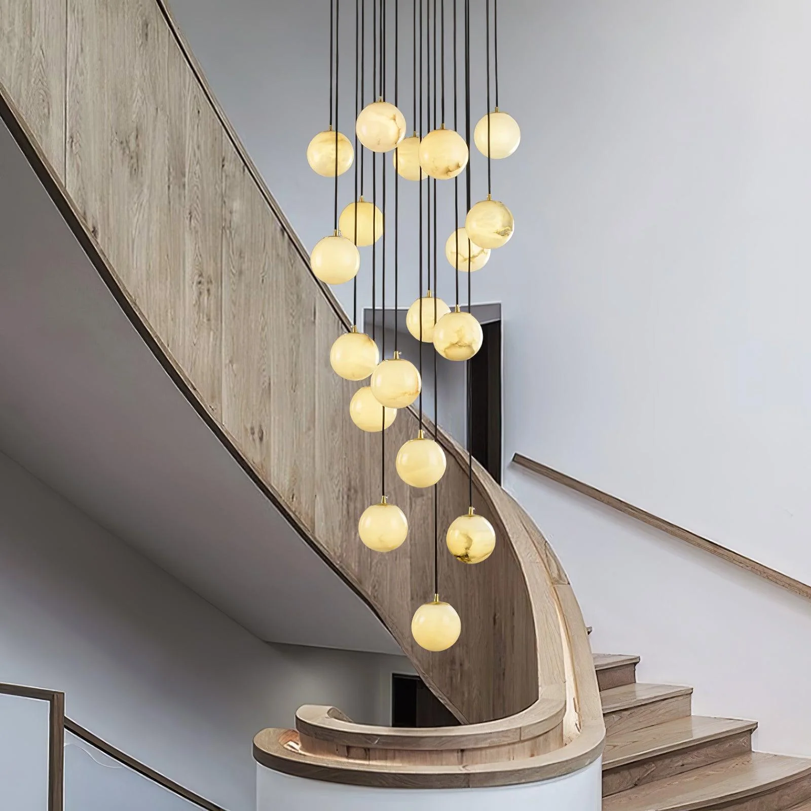 Alabaster Balls Cluster Chandelier - Image 8