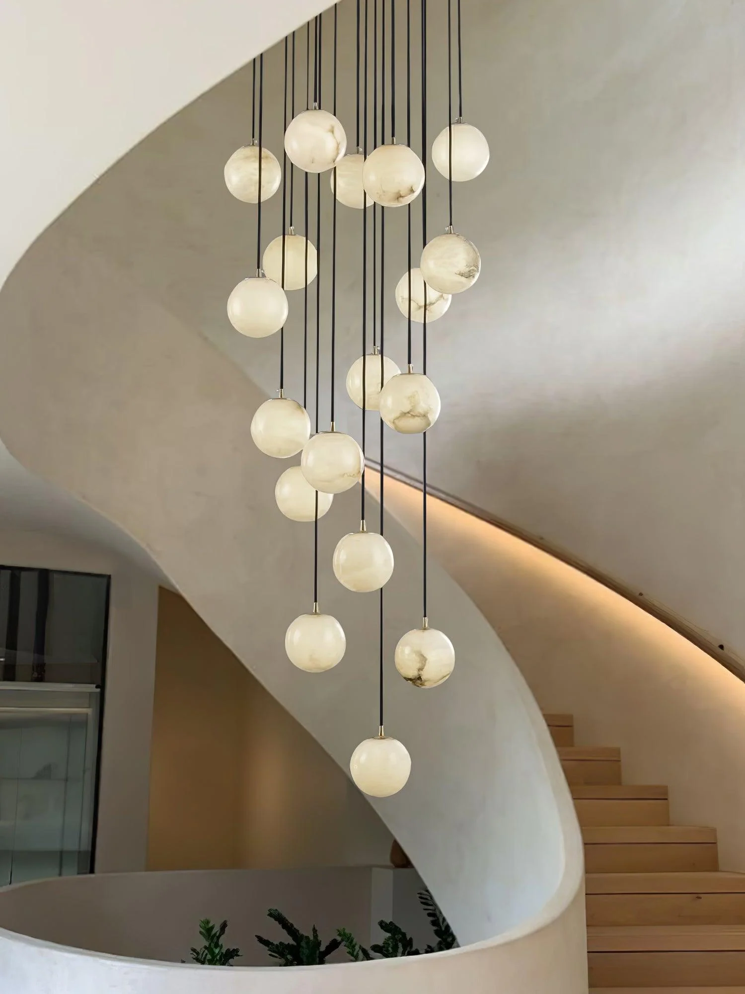 Alabaster Balls Cluster Chandelier - Image 9