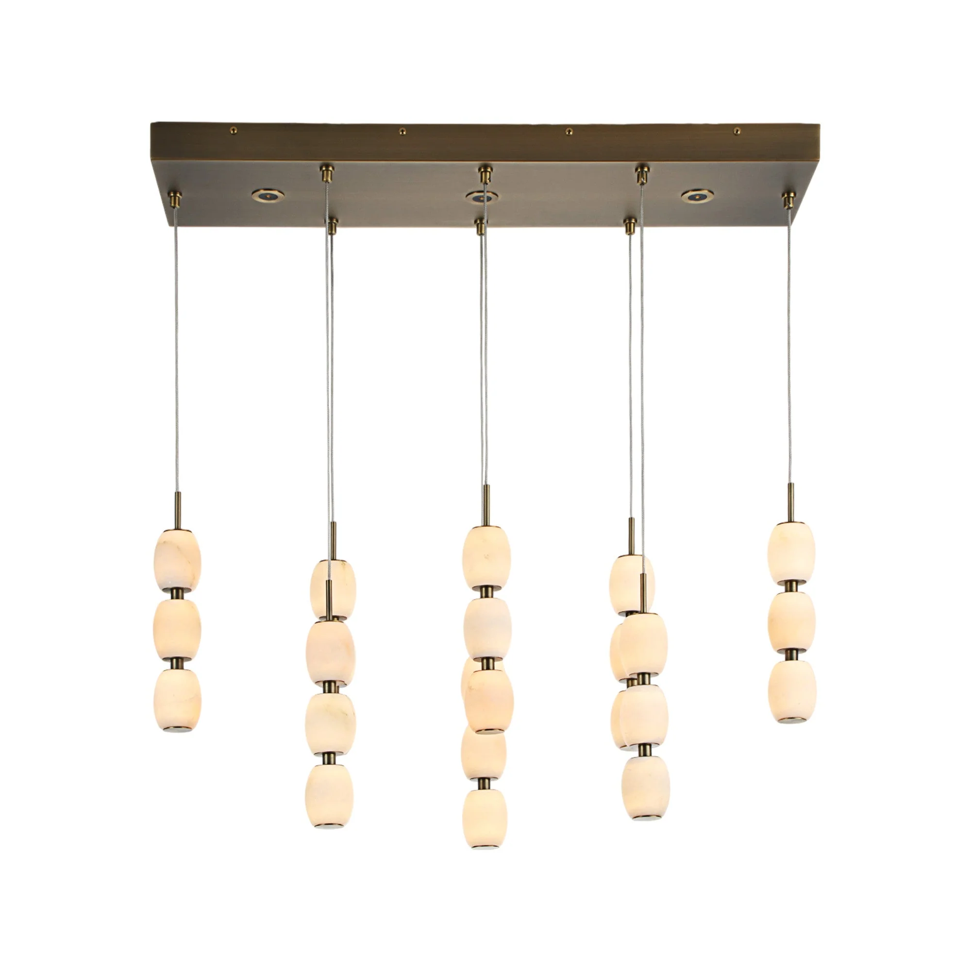 Alabaster Bead LED Pendant Light - Image 3