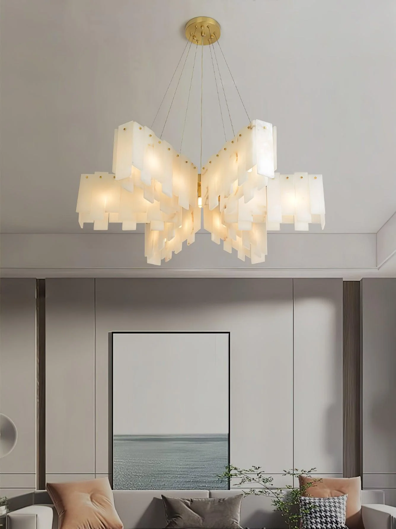 Alabaster Cascade Tiered Chandelier - Image 18