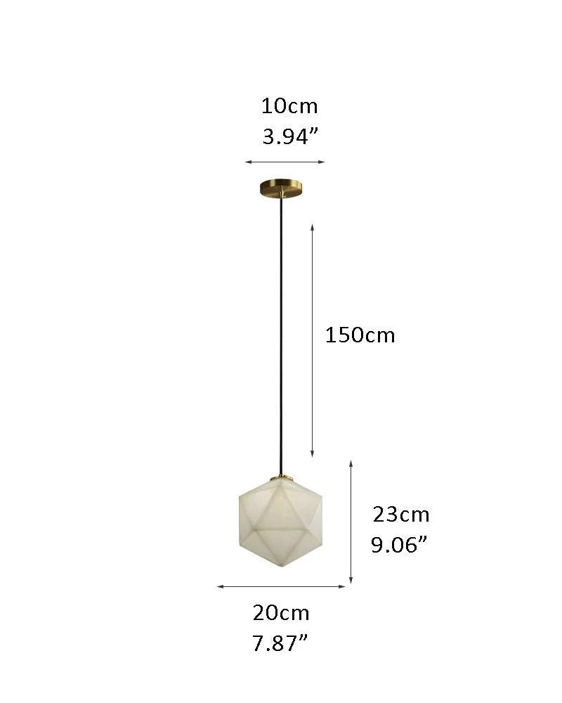 Alabaster Ceiling Pendant Lamp in black metal plate for dining room, living room, bedroom - Image 20