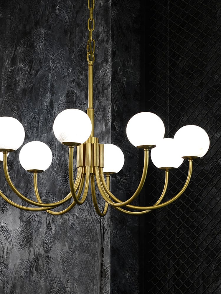 Copper Alabaster Chandelier - Image 10