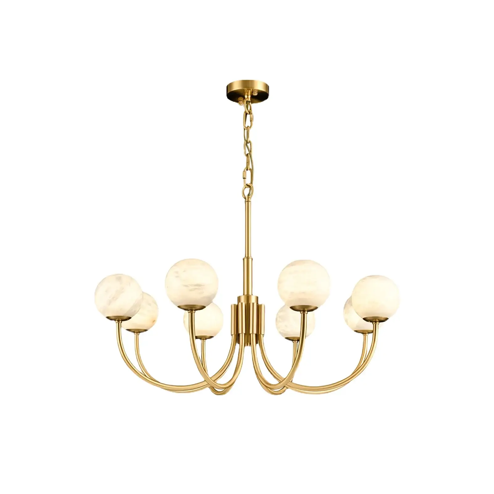 Copper Alabaster Chandelier - Image 2