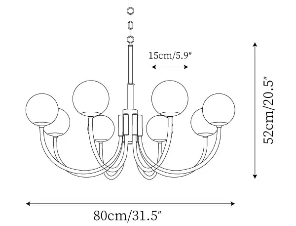 Copper Alabaster Chandelier - Image 6