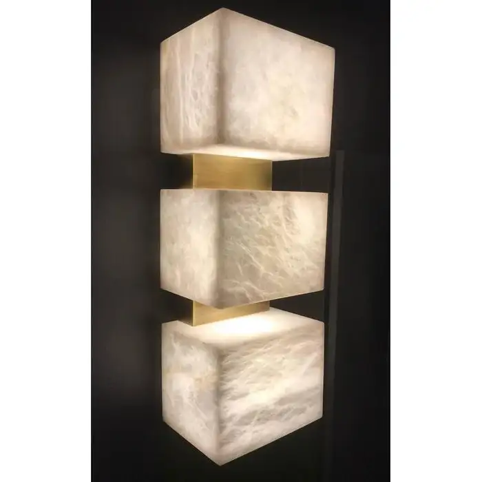 Alabaster Cubes Wall Sconce - Image 2
