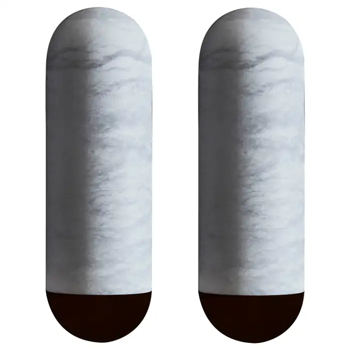 Alabaster Curved and Elongated Wall Sconces - Image 3