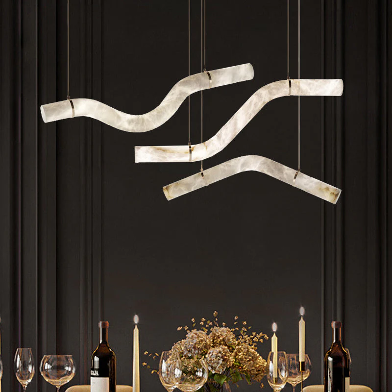 Alabaster Curved Chandelier - Image 3