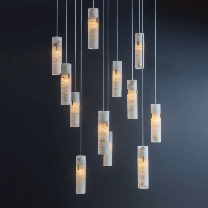 Alabaster Deco Cluster Chandelier - Image 2