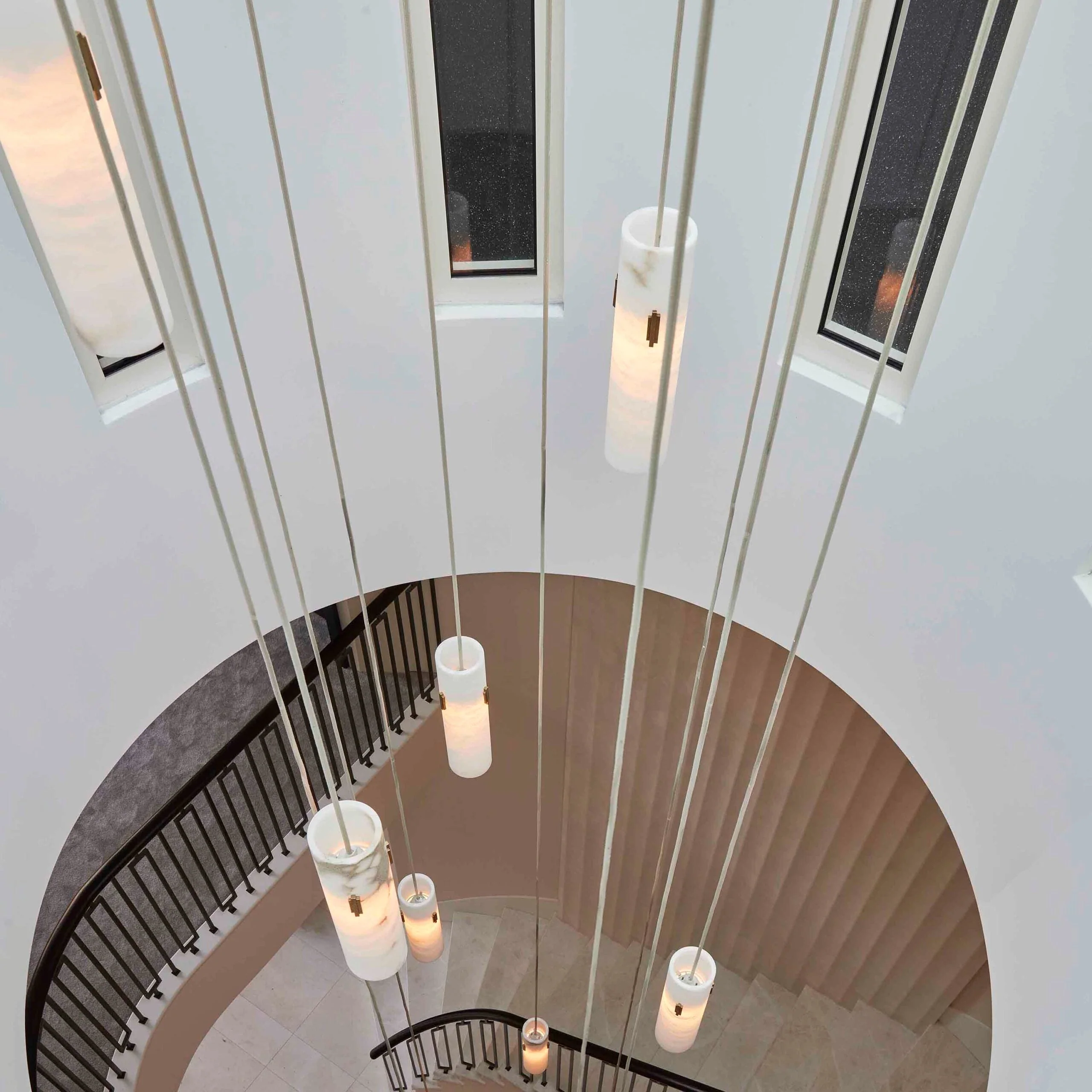 Alabaster Deco Cluster Chandelier - Image 8