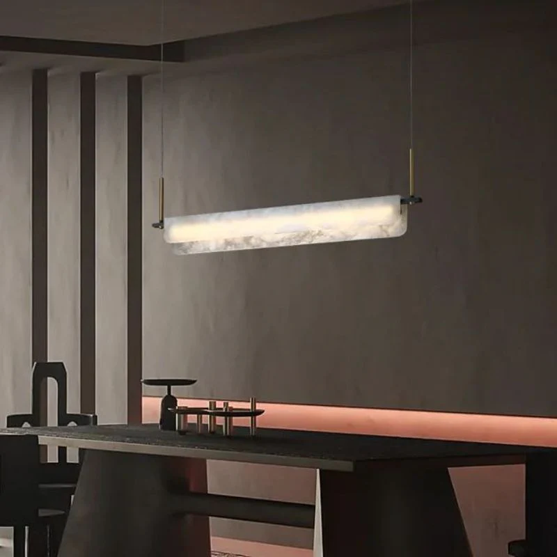 Alabaster Dining Linear Chandelier 39" - Image 5