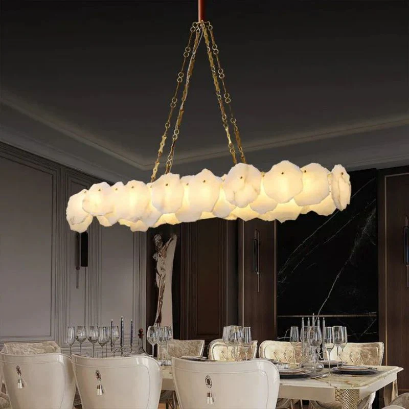 Alabaster Flakes Linear Chandelier- Chain - Image 5