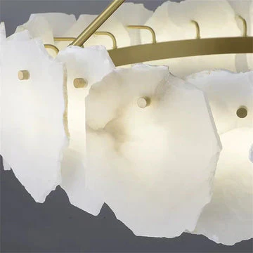 Alabaster Flakes Linear Chandelier -Rod - Image 8