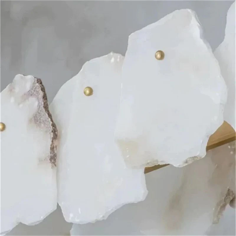 Alabaster Flakes Round Chandelier -Rod - Image 6