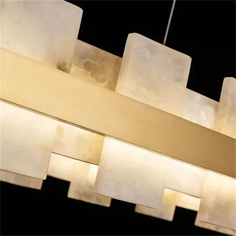 Alabaster Flakes Round/Oval Chandelier - Image 8