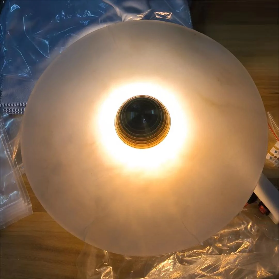 Median Alabaster Flush mount Wall Sconce - Image 10