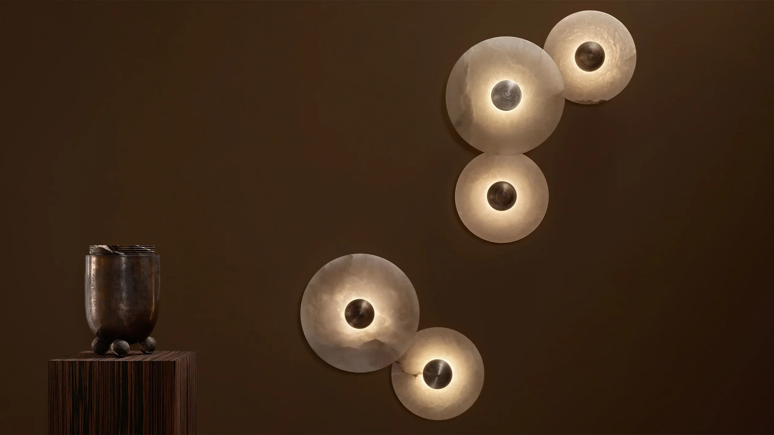 Median Alabaster Flush mount Wall Sconce - Image 13