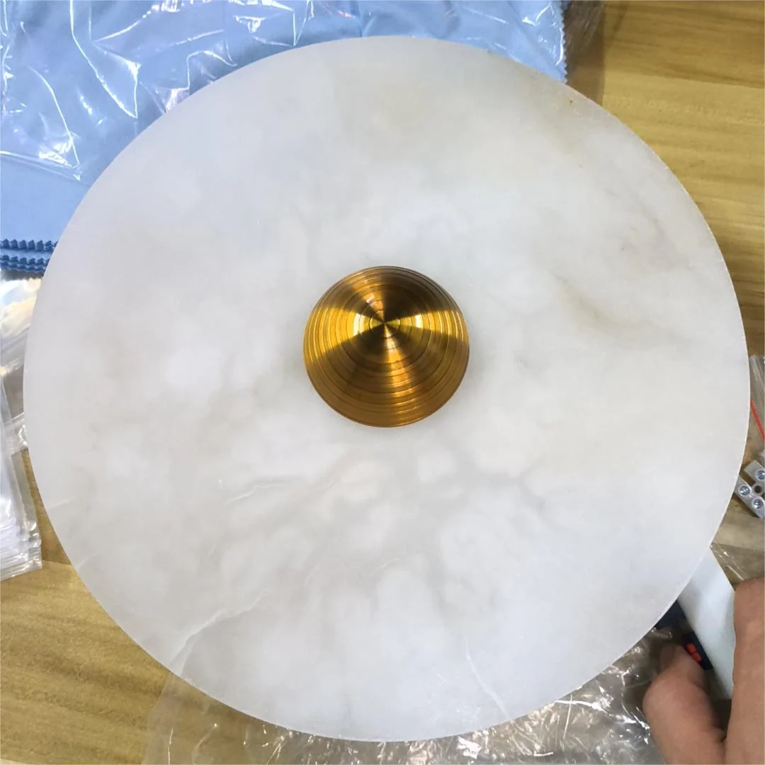 Median Alabaster Flush mount Wall Sconce - Image 9
