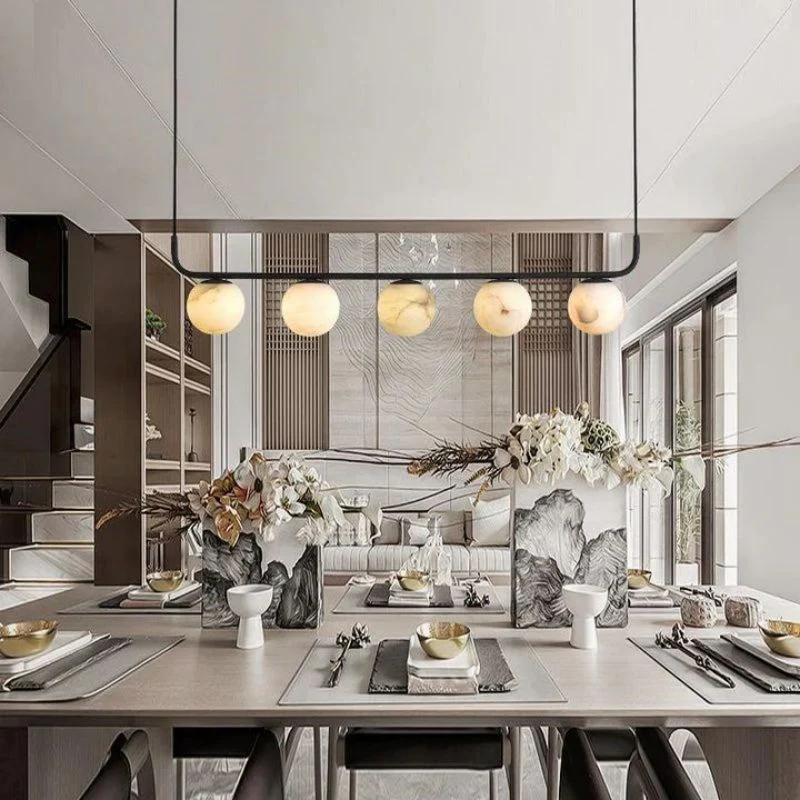 Alabaster Global Linear Chandelier  40"L - Image 2