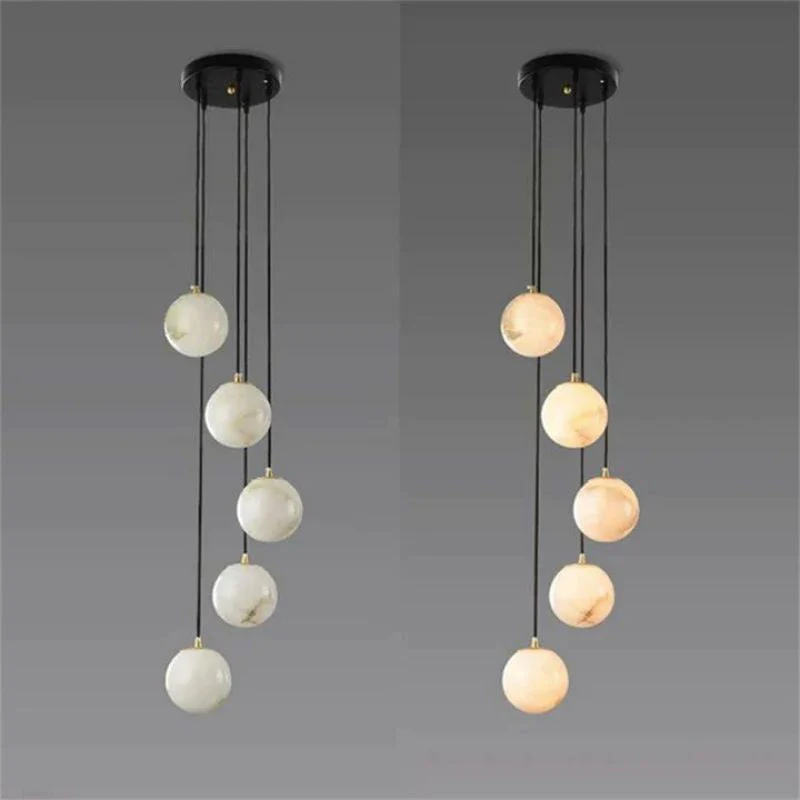 Alabaster Global Staircase Chandelier - Image 3
