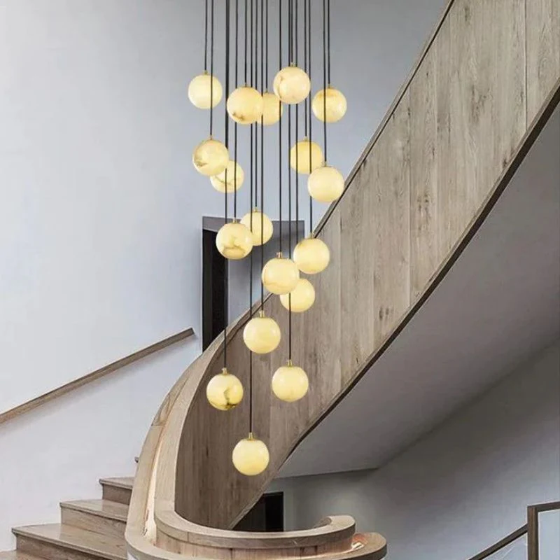 Alabaster Global Staircase Chandelier - Image 4