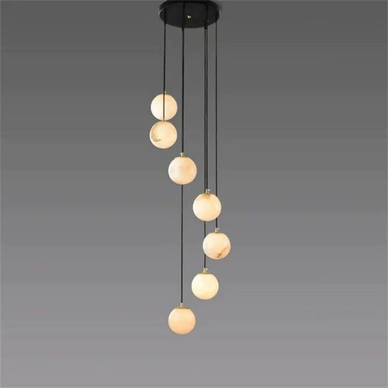 Alabaster Global Staircase Chandelier - Image 5