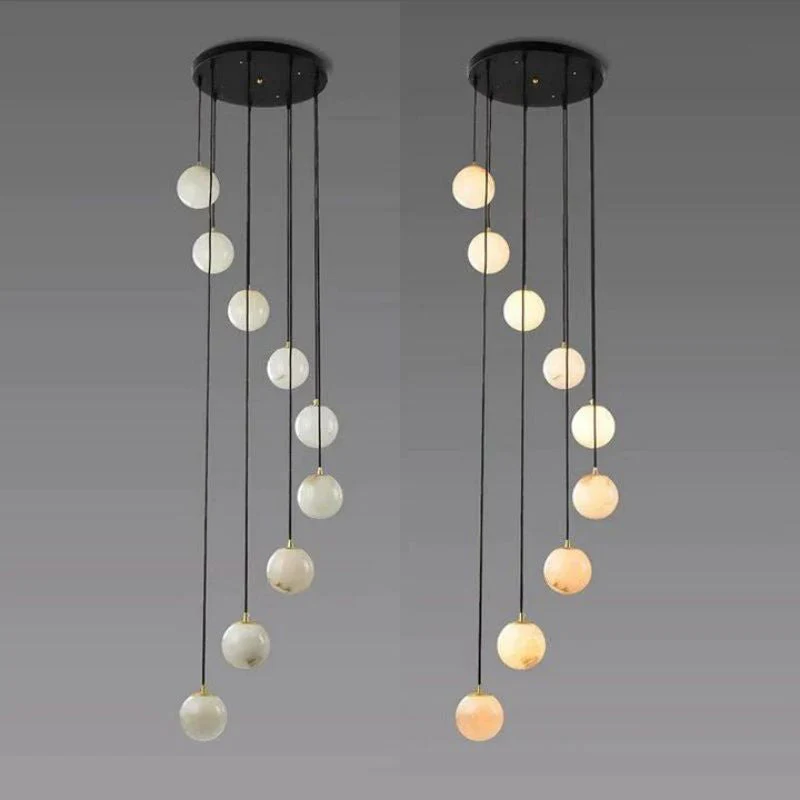 Alabaster Global Staircase Chandelier - Image 6