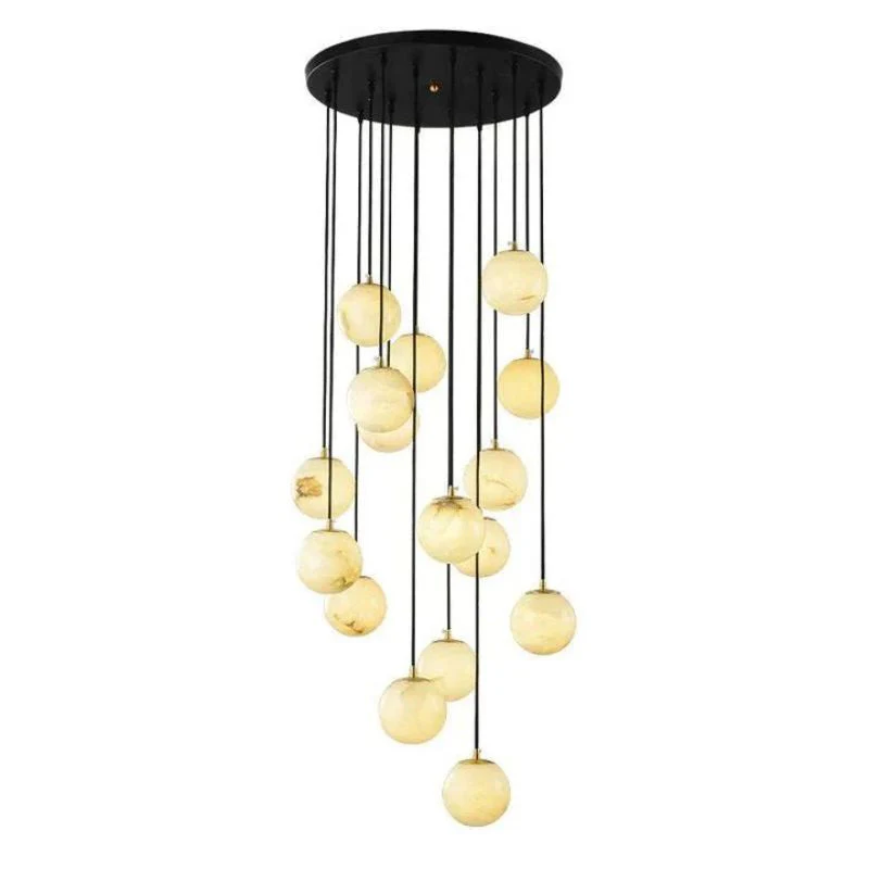 Alabaster Global Staircase Chandelier - Image 7