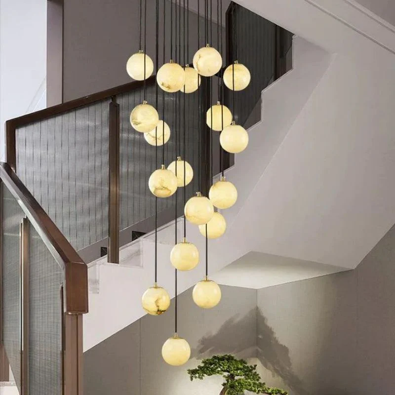 Alabaster Global Staircase Chandelier - Image 8