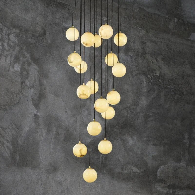 Alabaster Global Staircase Chandelier - Image 9