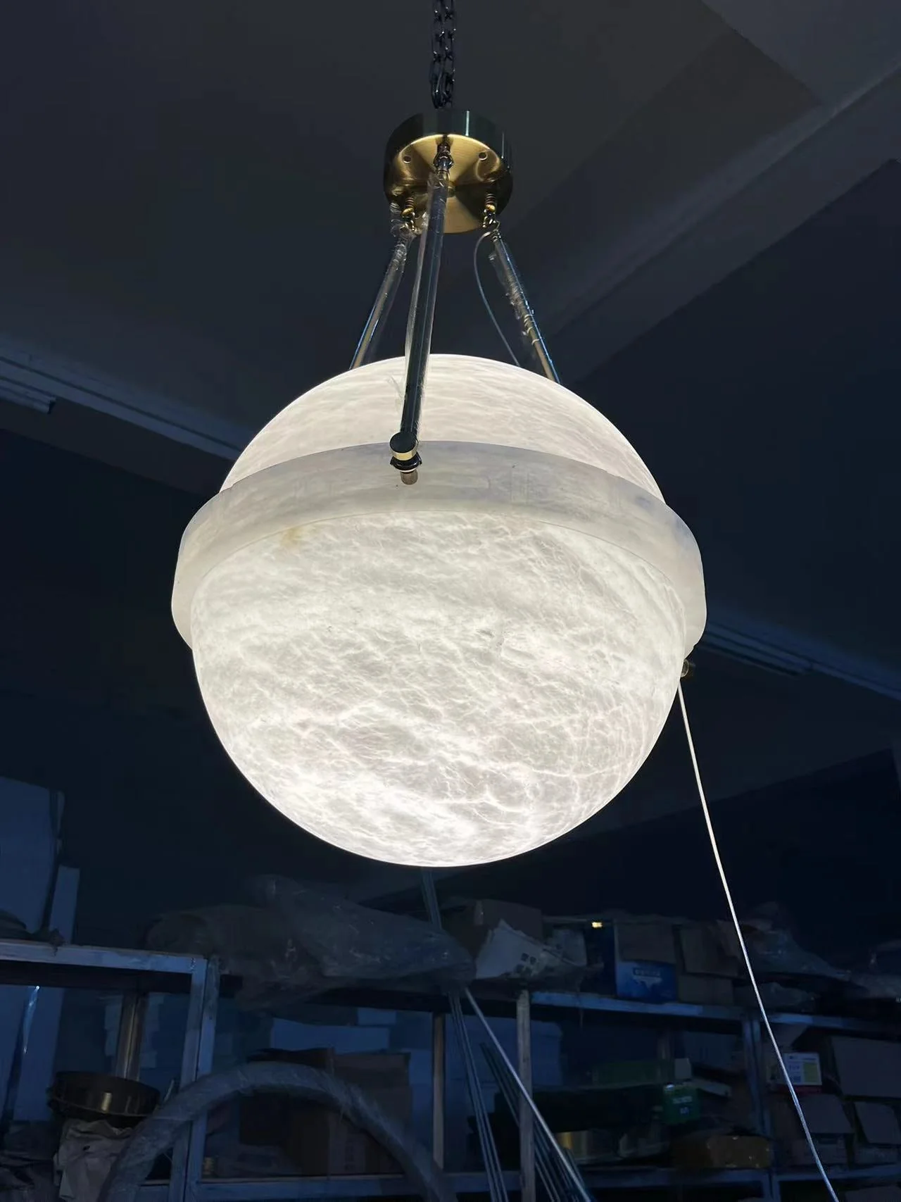 Alabaster Globe Pendant Light - Image 10