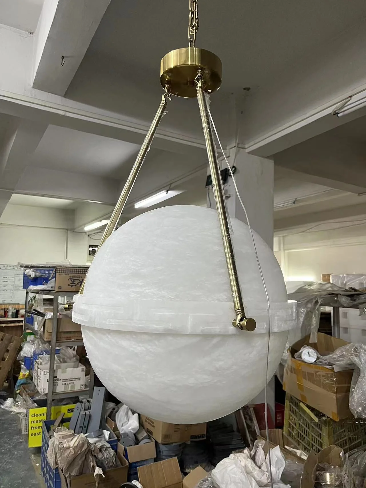 Alabaster Globe Pendant Light - Image 11