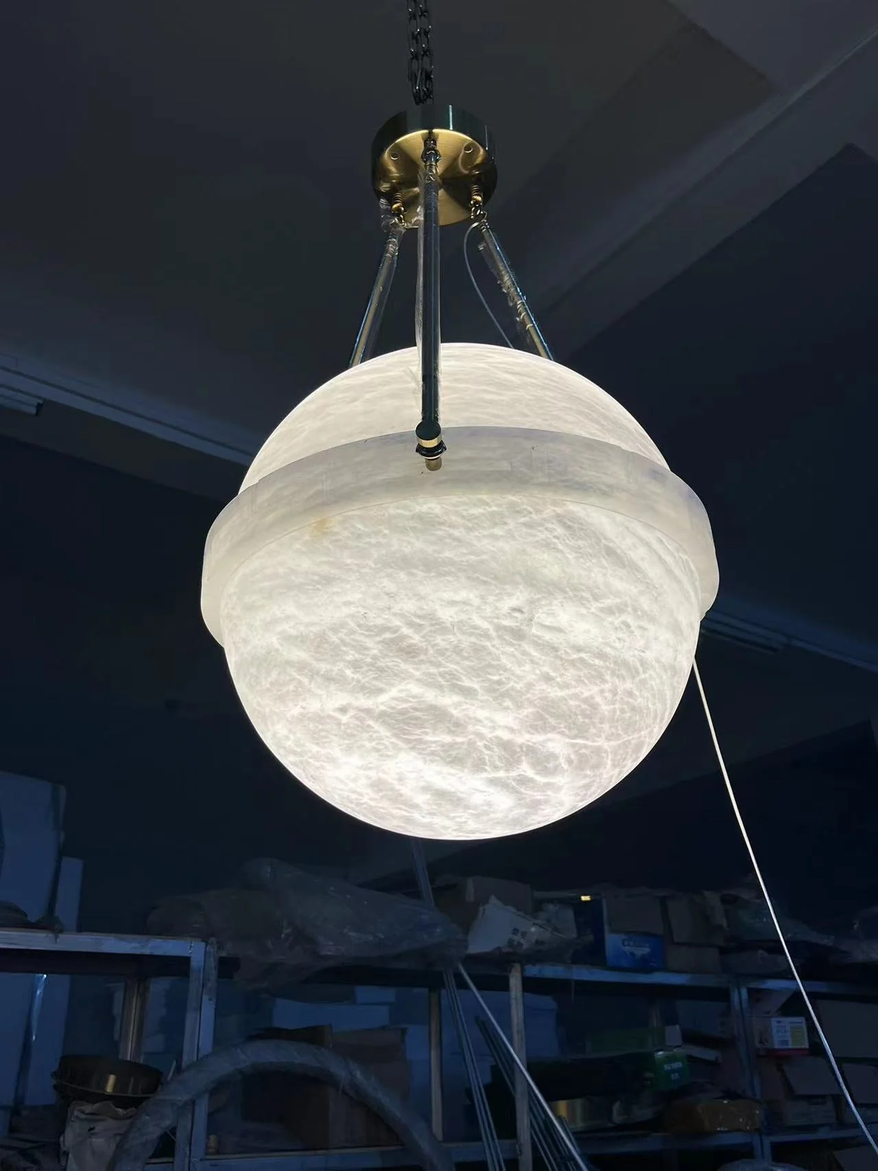 Alabaster Globe Pendant Light - Image 3