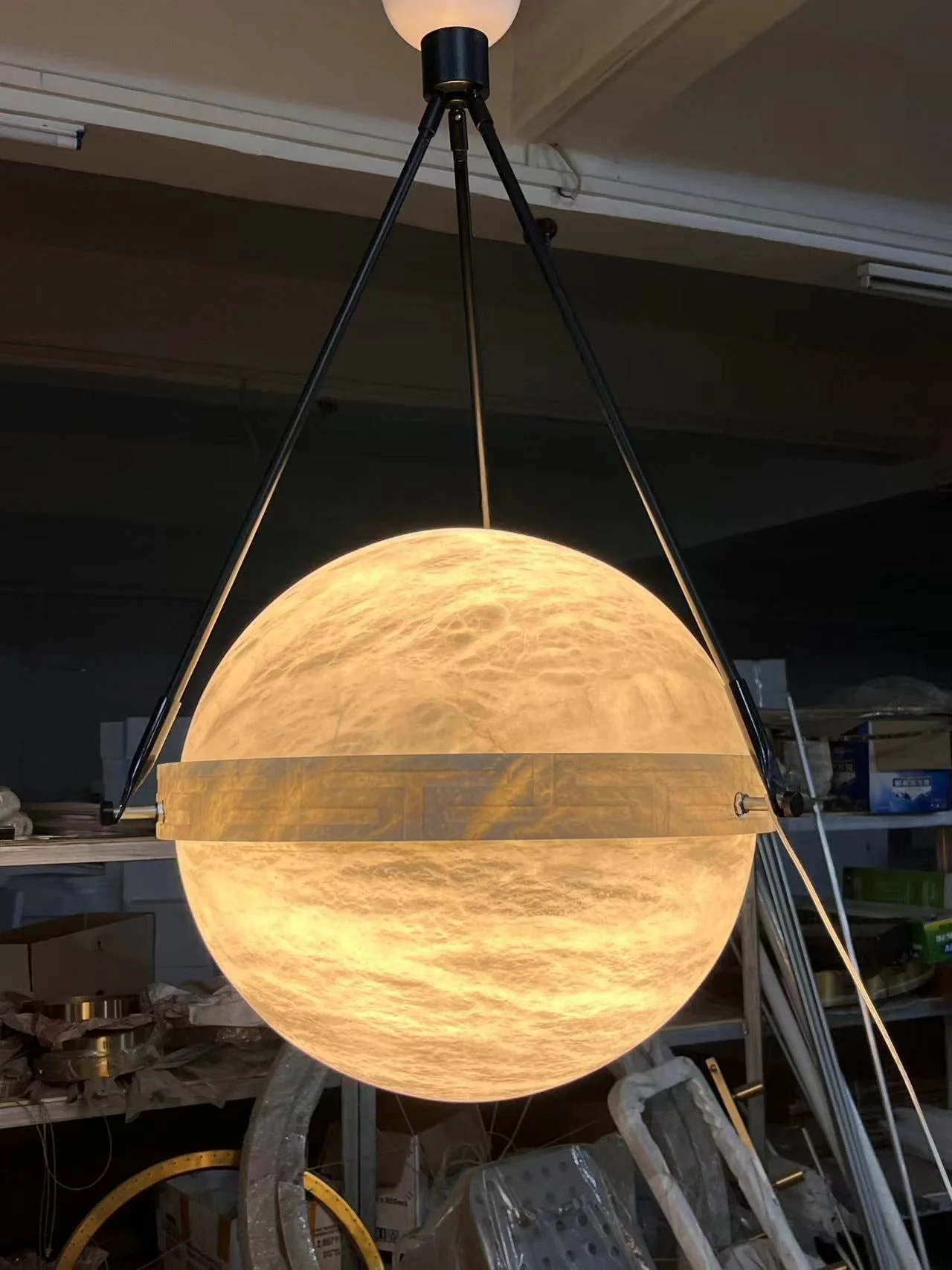 Alabaster Globe Pendant Light - Image 4